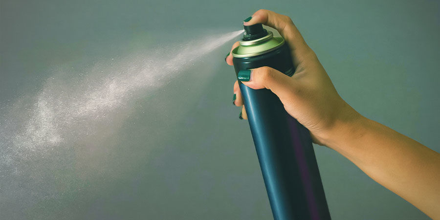 Lakier do włosów Zanieczyszczenia konopi: lakier do włosów