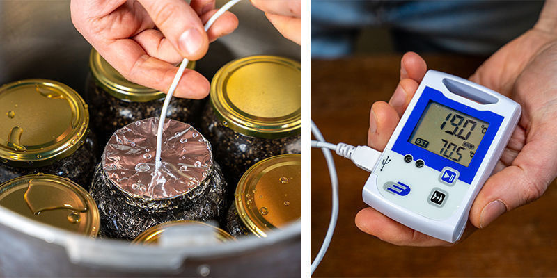 Użyj termometru lub sondy, aby kontrolować temperaturę warstwy okrywowej Użyj termometru lub sondy, aby kontrolować temperaturę warstwy okrywowej