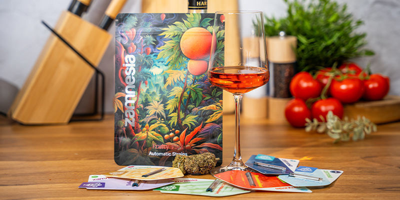 Różowe wino i świeże hybrydy