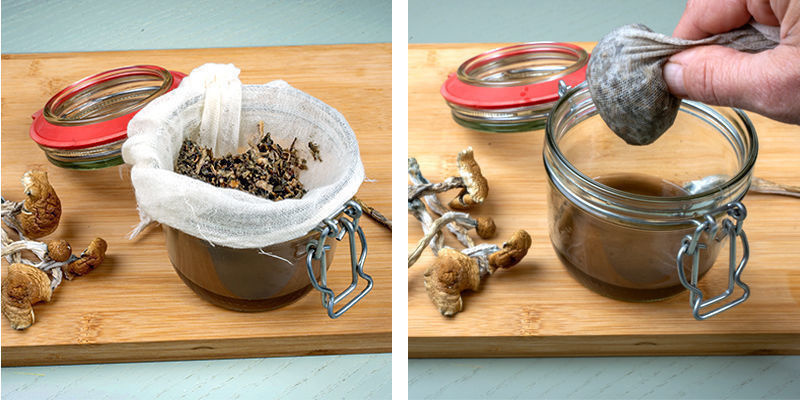 Przefiltruj płyn Strain the liquid