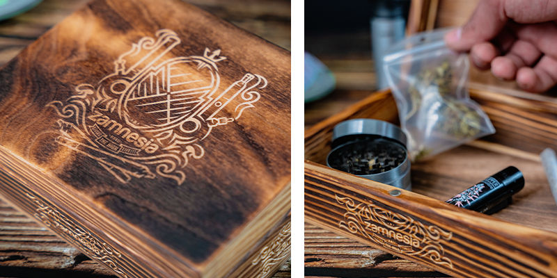 Drewniane pudełko do przechowywania Zamnesia (Calumet)