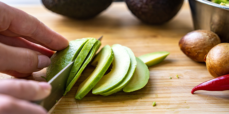 Begin By Removing The Skin And Seeds From The Avocados, And Cut Them Into Slices Begin By Removing The Skin And Seeds From The Avocados, And Cut Them Into Slices