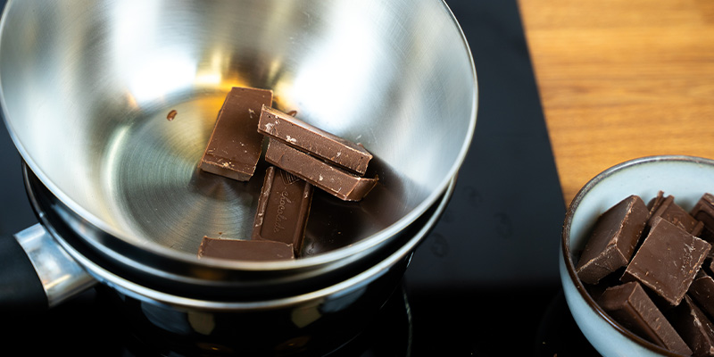 Break your chocolate into small pieces