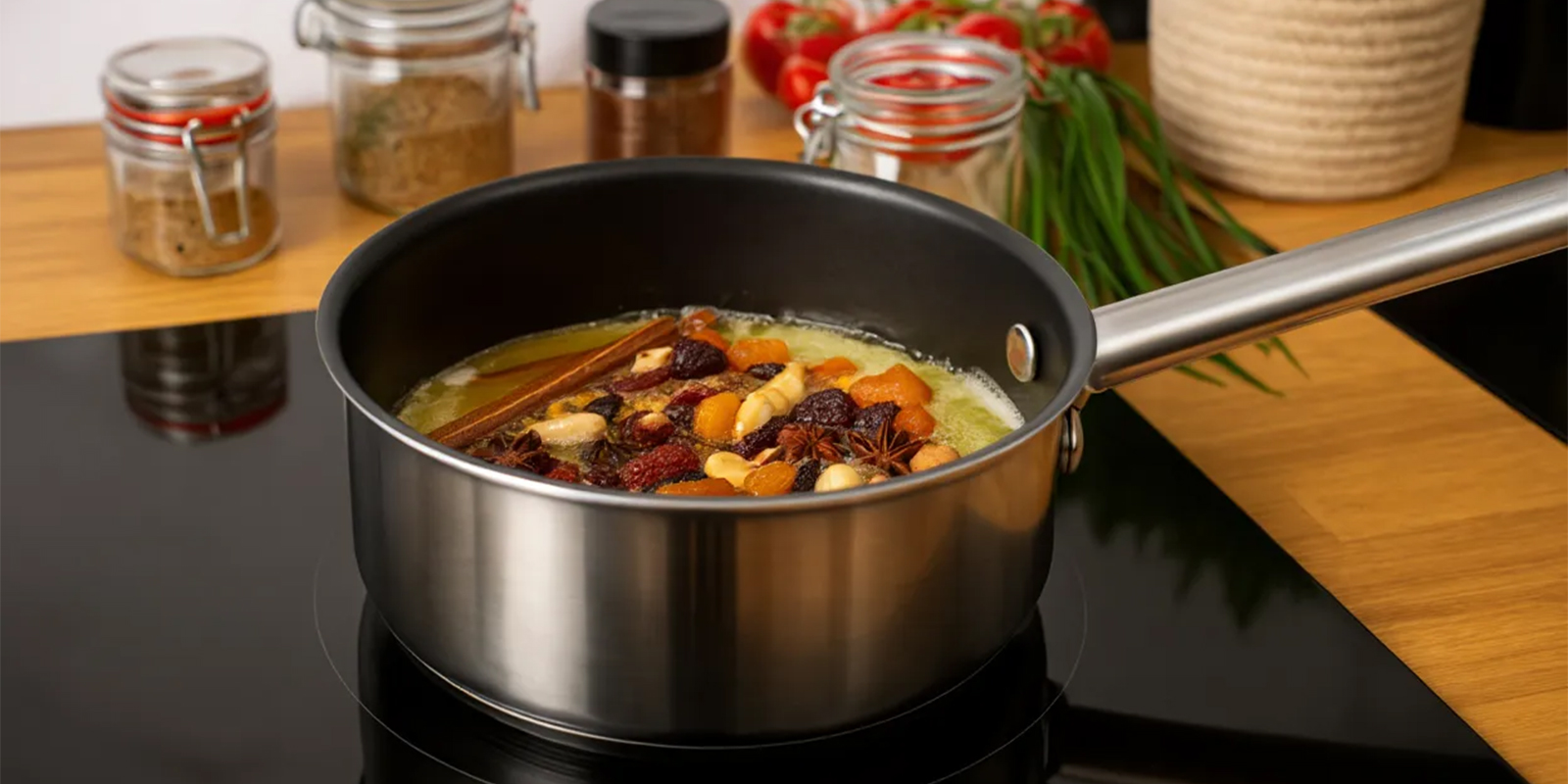 Wymieszaj miód i owoce Wymieszaj miód i owoce