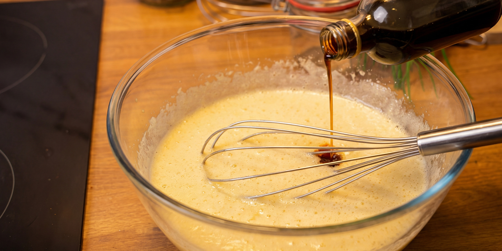 Mix eggs and sugar
