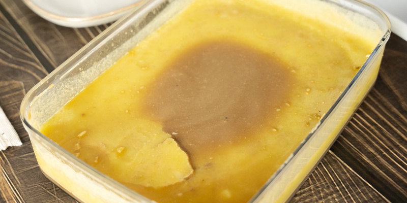 Spoon out all of the solidified butter.