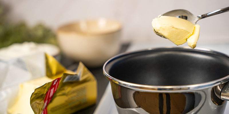 Now, turn off the heat and add your yoghurt of choice to the pan.